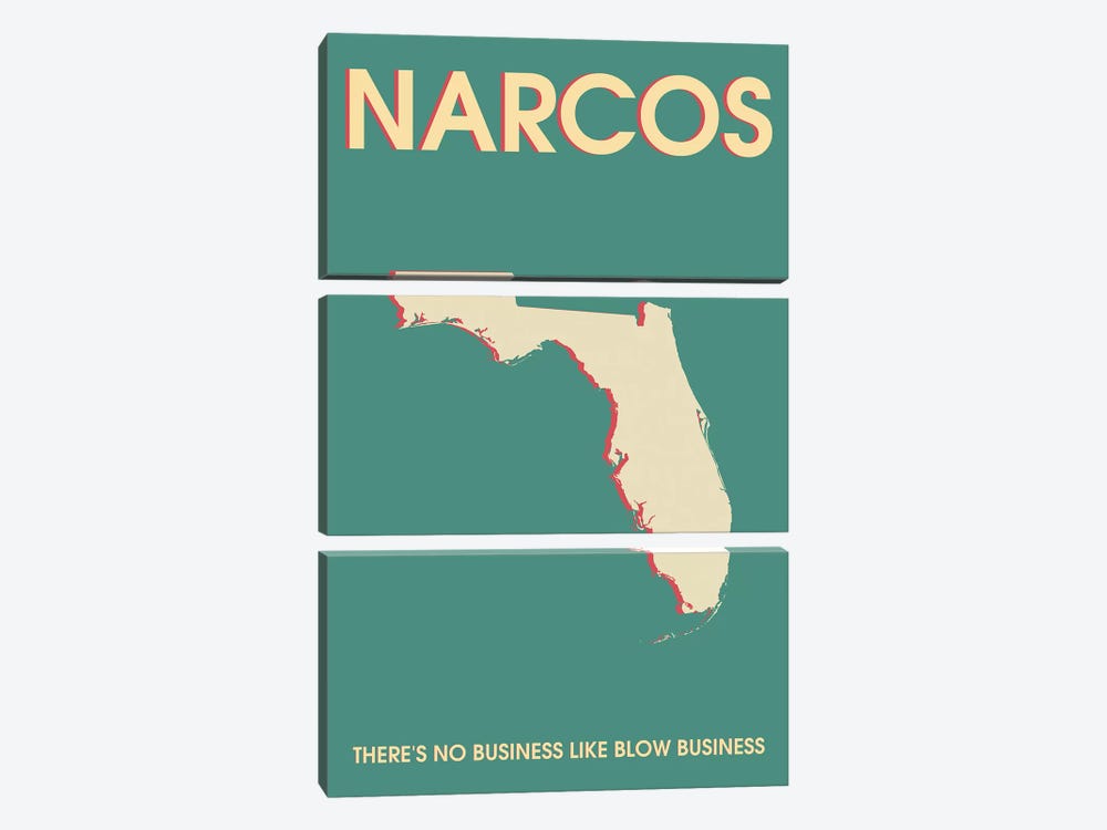 Narcos Minimalist Poster  by Popate 3-piece Art Print