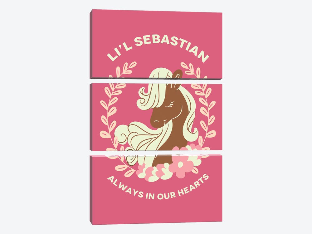 Parks and Rec Alternative Poster - Lil Sebastian  by Popate 3-piece Canvas Art