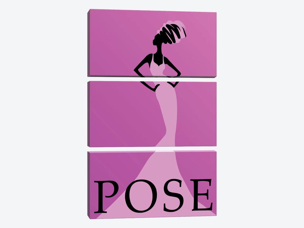 Pose Minimalist Poster  by Popate 3-piece Canvas Art Print