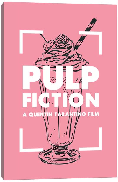 Pulp Fiction Vintage Poster  Canvas Art Print - Pulp Fiction