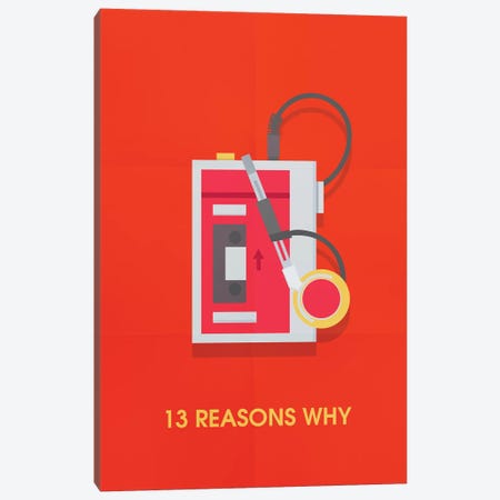 13 Reasons Why Minimalist Poster Canvas Print #PTE1} by Popate Canvas Art Print