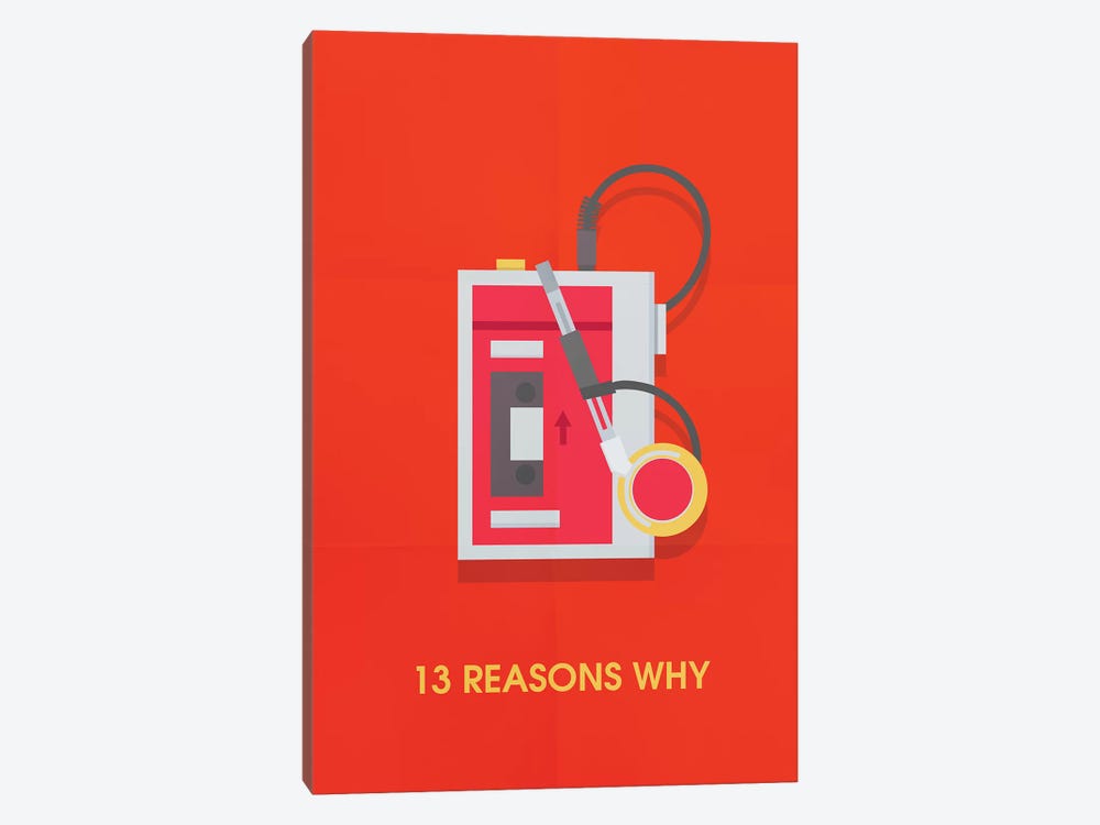 13 Reasons Why Minimalist Poster by Popate 1-piece Canvas Print