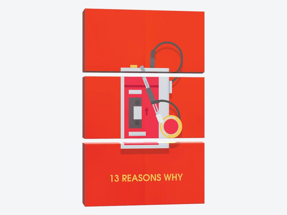 13 Reasons Why Minimalist Poster by Popate 3-piece Canvas Art Print