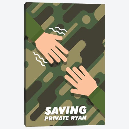 Saving Private Ryan Minimalist Poster  Canvas Print #PTE200} by Popate Canvas Artwork