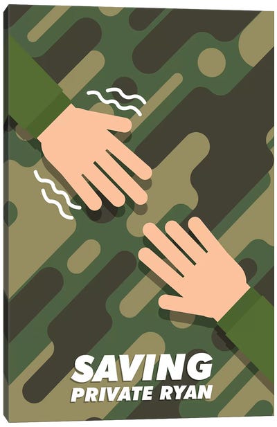 Saving Private Ryan Minimalist Poster  Canvas Art Print - Army Art
