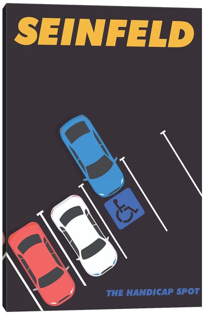 Seinfeld Alternative Minimalist Poster - The Handicap Spot  Canvas Art Print - Sitcoms & Comedy TV Show Art