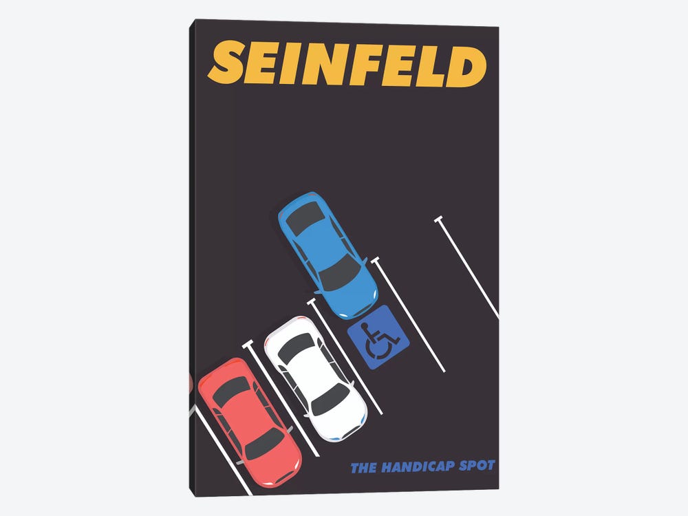 Seinfeld Alternative Minimalist Poster - The Handicap Spot  by Popate 1-piece Canvas Wall Art