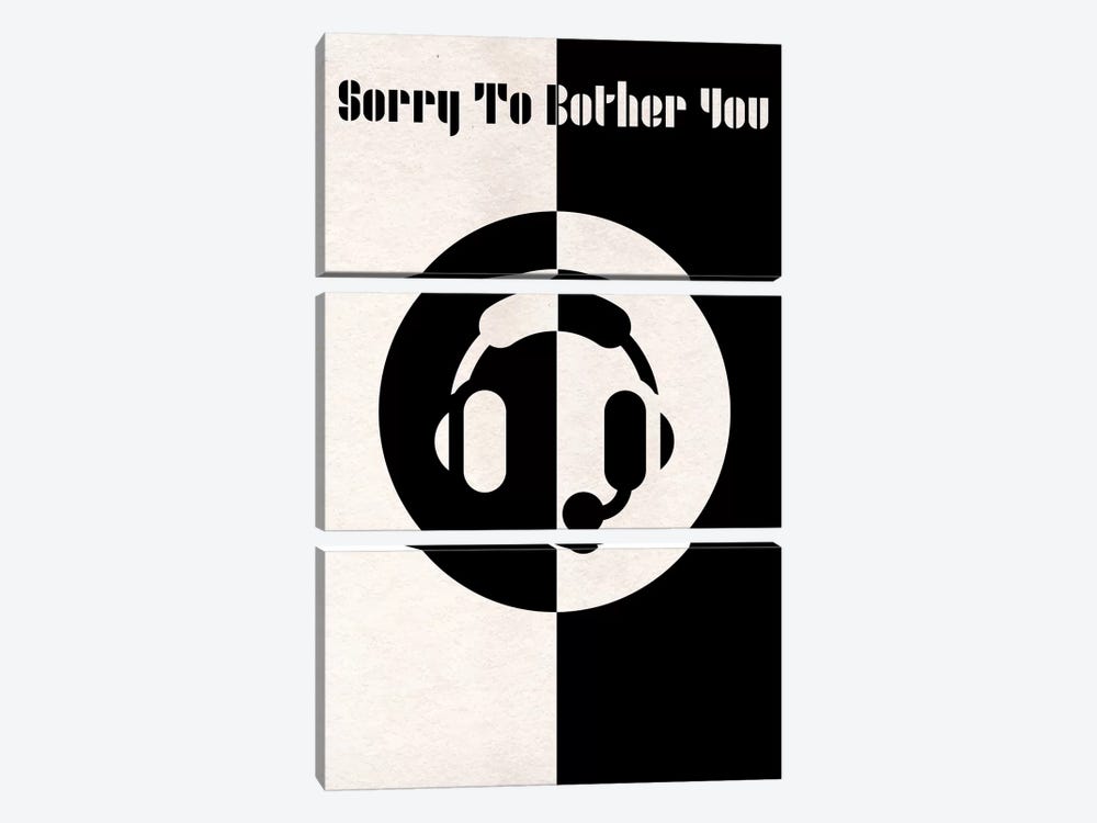 Sorry To Bother You Vintage Bauhaus Poster  by Popate 3-piece Canvas Art