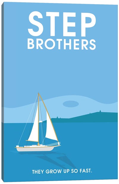 Step Brothers Minimalist Poster  Canvas Art Print - Comedy Movie Art