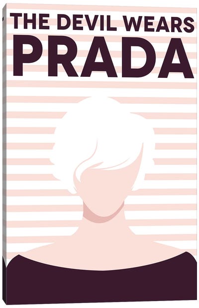 The Devil Wears Prada Minimalist Poster  Canvas Art Print - Prada Art