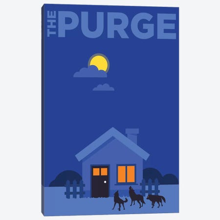 The Purge Minimalist Poster  Canvas Print #PTE218} by Popate Canvas Print