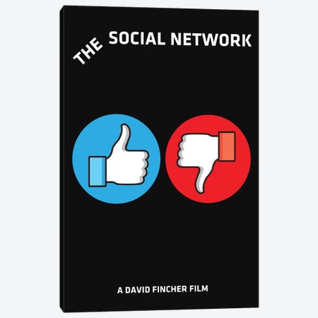 The Social Network Alternative Minimalist Poster  Canvas Print #PTE219} by Popate Canvas Art Print
