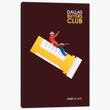 Dallas Buyers Club Minimalist Poster Canvas Print #PTE21} by Popate Canvas Art