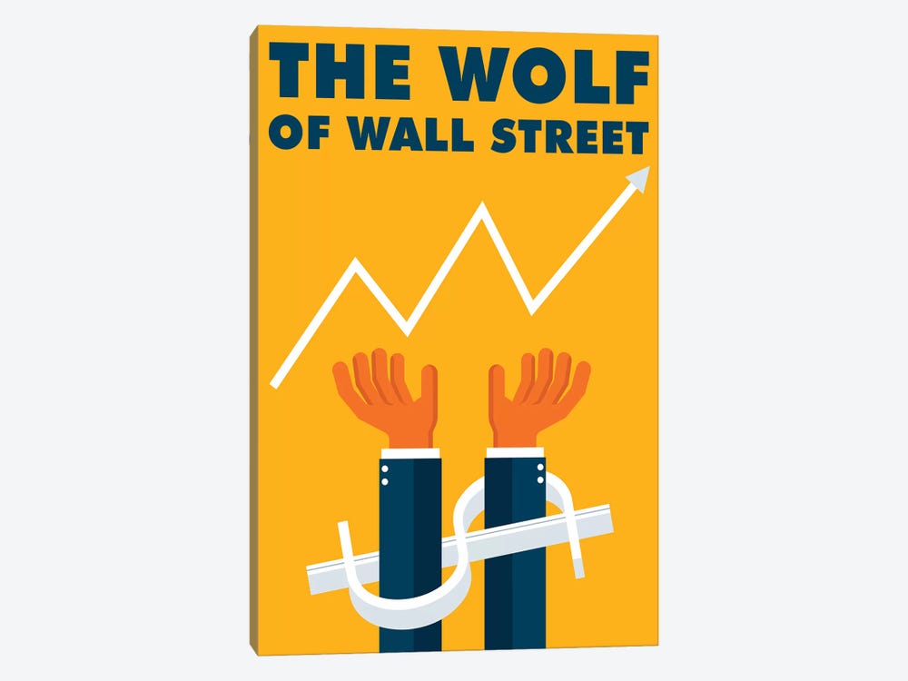 The Wolf of Wall Street Minimalist Poster  by Popate 1-piece Art Print