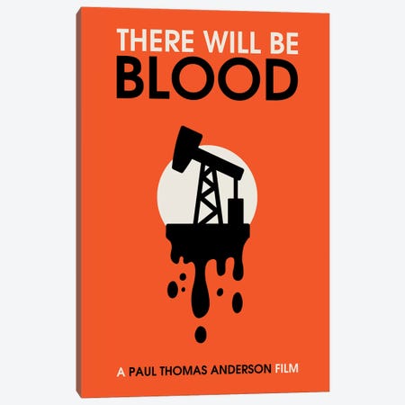 There Will Be Blood vintage style minimalist poster  Canvas Print #PTE223} by Popate Canvas Artwork