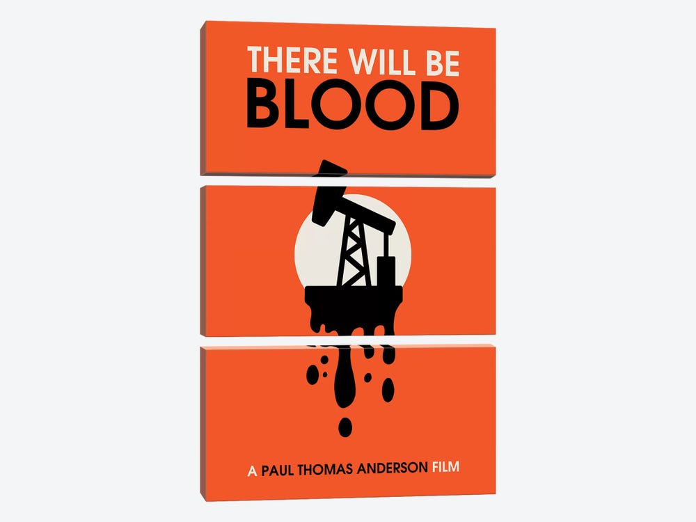 There Will Be Blood vintage style minimalist poster  by Popate 3-piece Canvas Artwork