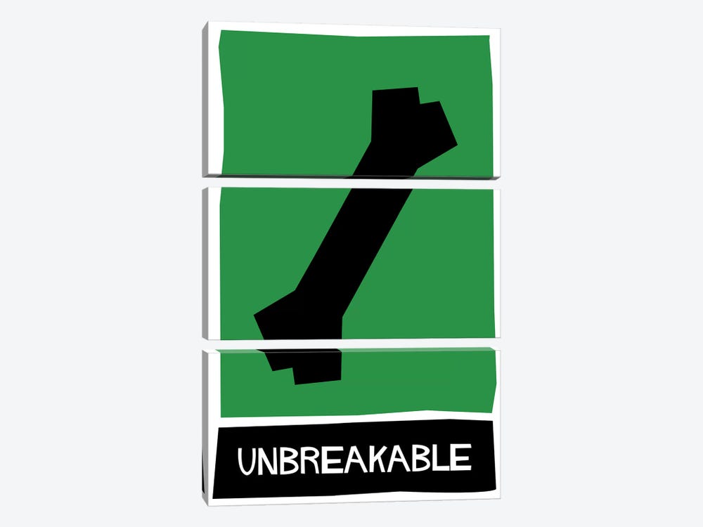 Unbreakable Alternative Vintage Saul Bass Poster  by Popate 3-piece Canvas Print