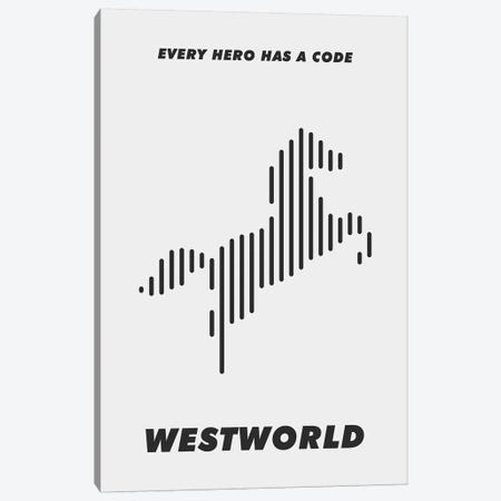 Westworld Minimalist Poster - Piano #1  Canvas Print #PTE227} by Popate Canvas Art Print