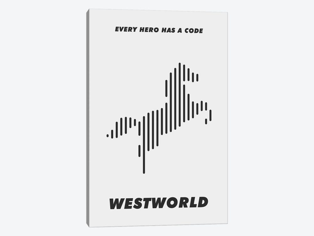 Westworld Minimalist Poster - Piano #1  by Popate 1-piece Canvas Artwork