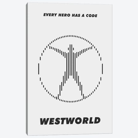 Westworld Minimalist Poster - Piano #3  Canvas Print #PTE229} by Popate Canvas Wall Art