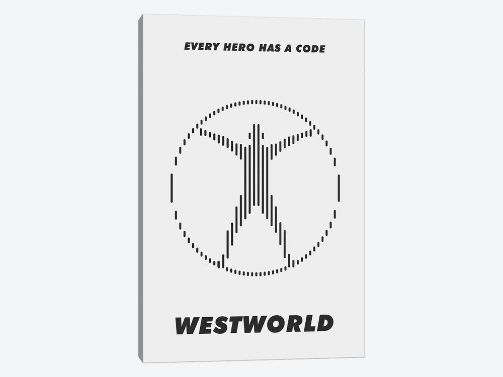 Westworld Minimalist Poster - Piano #3  by Popate 1-piece Canvas Wall Art
