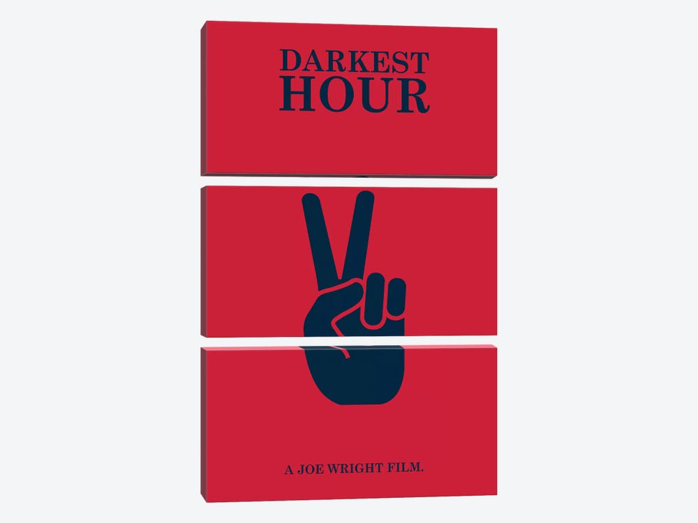 Darkest Hour Minimalist Poster 3-piece Canvas Artwork