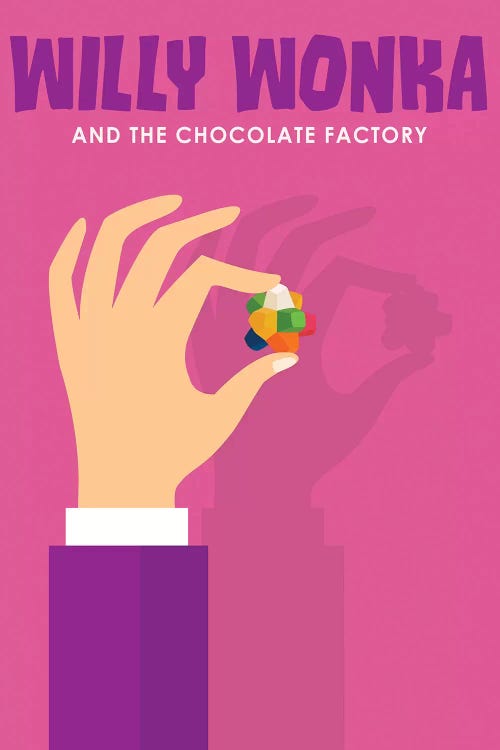 Willy Wonka and The Chocolate Factory Minimalist Poster 