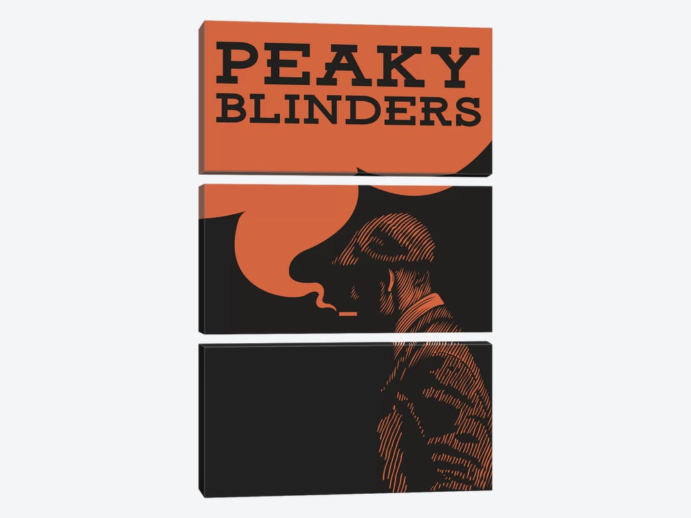Peaky Blinders Vintage Poster by Popate 3-piece Canvas Art Print