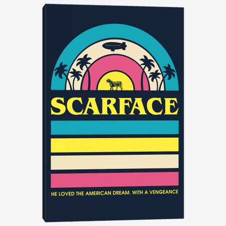 Scarface Vintage Poster Canvas Print #PTE234} by Popate Canvas Art