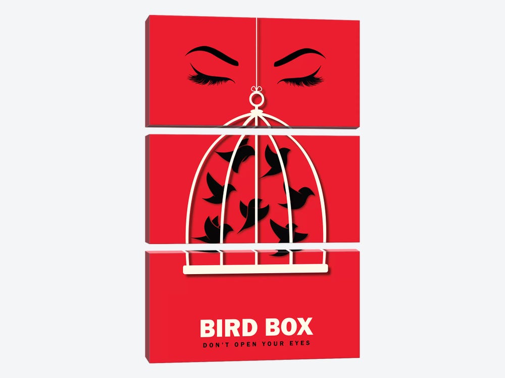 Birdbox Minimalist Poster  by Popate 3-piece Canvas Art