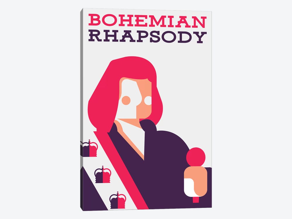 Bohemian Rhapsody Minimalist Poster  - Farrokh Bulsara by Popate 1-piece Canvas Art