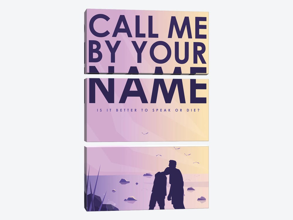 Call Me By Your Name Alternative Poster  by Popate 3-piece Canvas Print