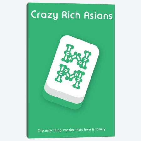 Crazy Rich Asians Minimalist Poster  Canvas Print #PTE241} by Popate Canvas Wall Art