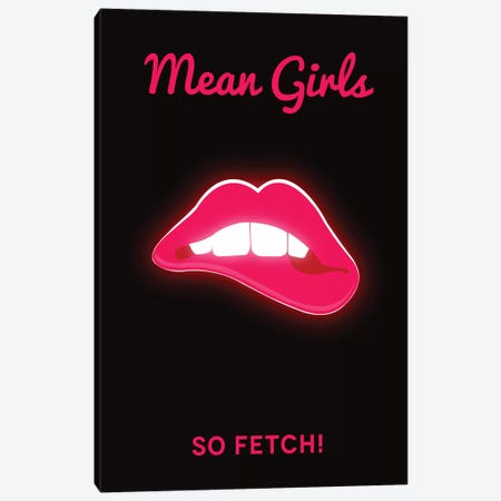 Mean Girls Minimalist Poster  - Lips Canvas Print #PTE243} by Popate Canvas Wall Art