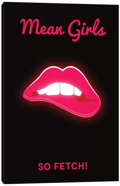 Mean Girls Minimalist Poster  - Lips Canvas Art Print - Cult Classic Posters