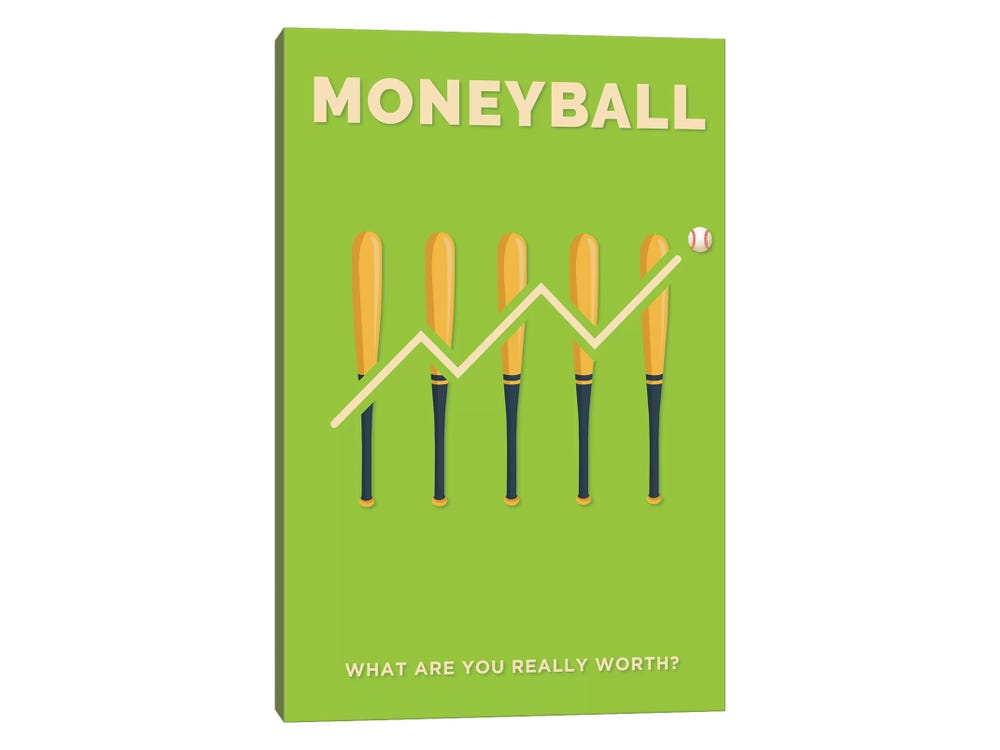 by iCanvas Poster Wall Art | Moneyball Minimalist Canvas Popate