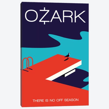 Ozark Minimalist Poster  - Off Season Canvas Print #PTE245} by Popate Canvas Art Print