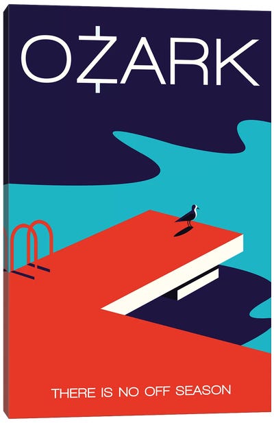 Ozark Minimalist Poster  - Off Season Canvas Art Print