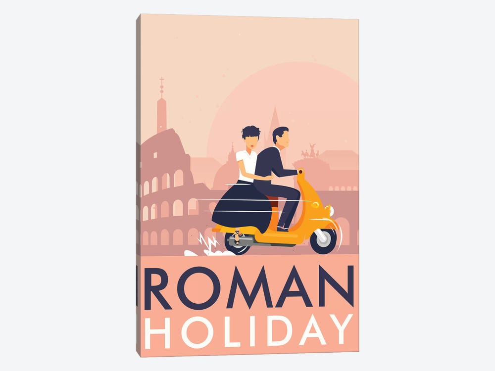 Roman Holiday Minimalist Poster  by Popate 1-piece Canvas Art Print