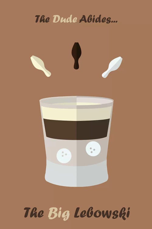 The Big Lebowski Minimalist Poster  - White Russian