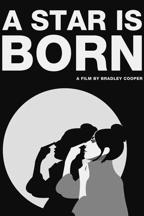 A Star is Born Alternative Poster - Ally Black and White