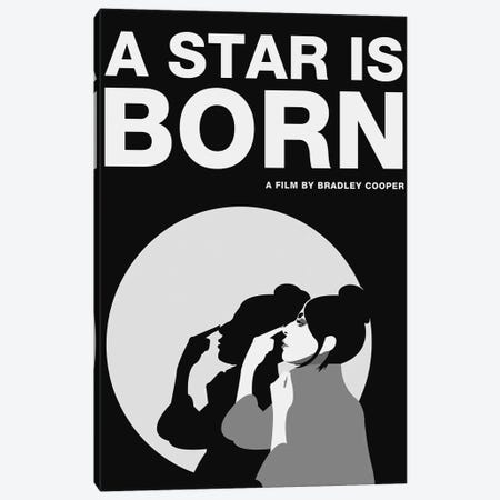 A Star is Born Alternative Poster - Ally Black and White Canvas Print #PTE248} by Popate Canvas Wall Art