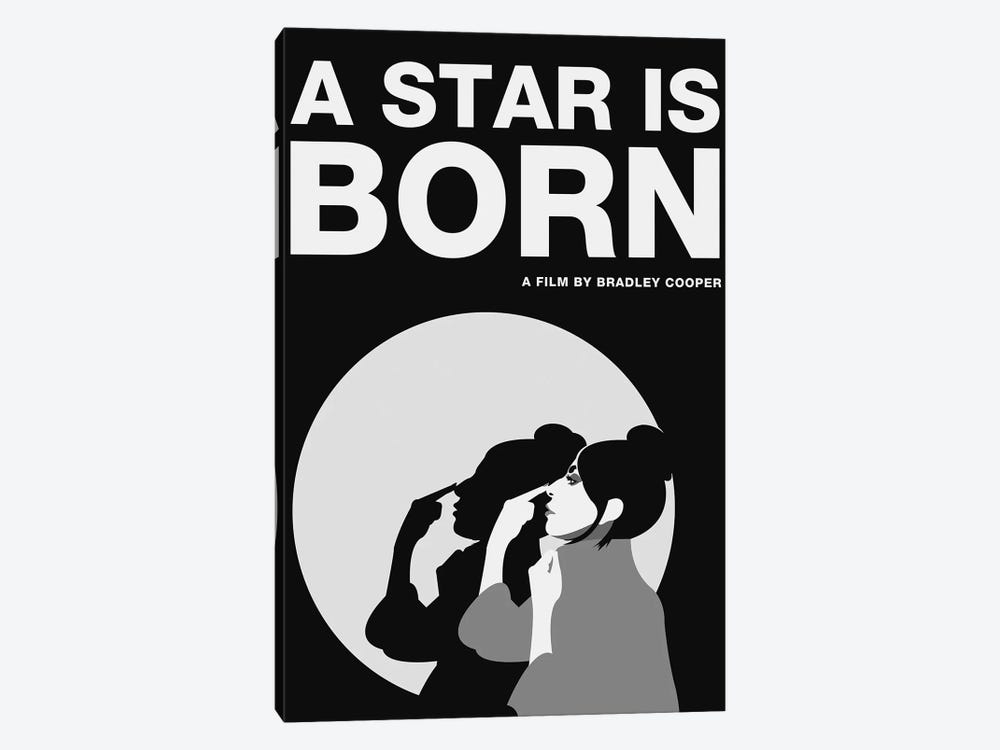 A Star is Born Alternative Poster - Ally Black and White by Popate 1-piece Canvas Art Print