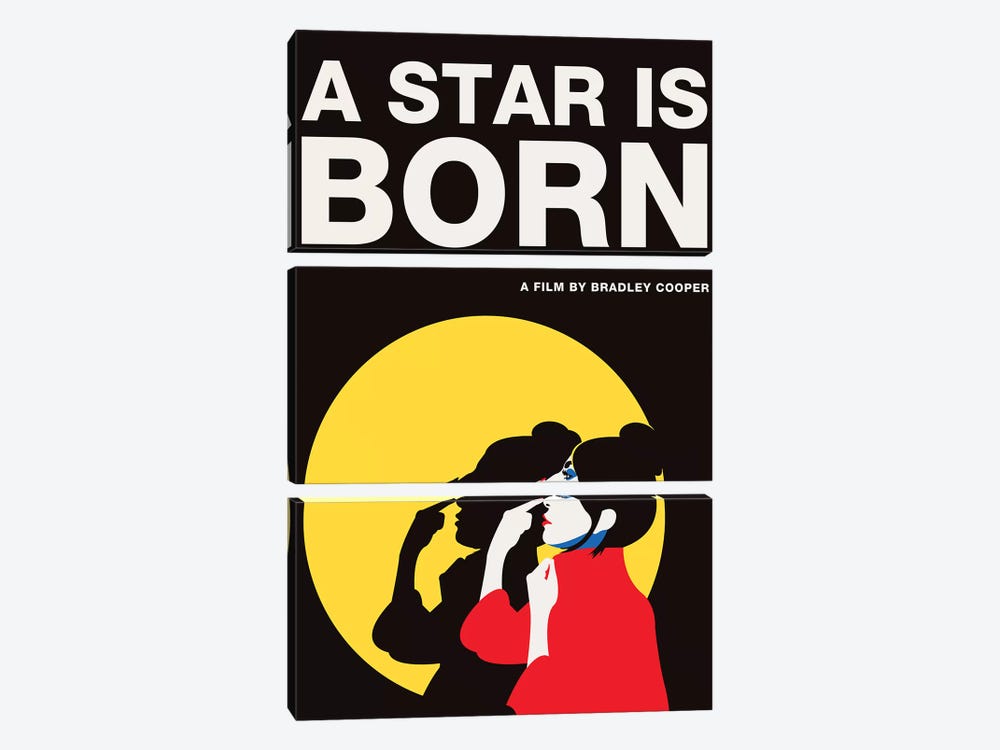 A Star is Born Alternative Poster - Ally Color by Popate 3-piece Canvas Art