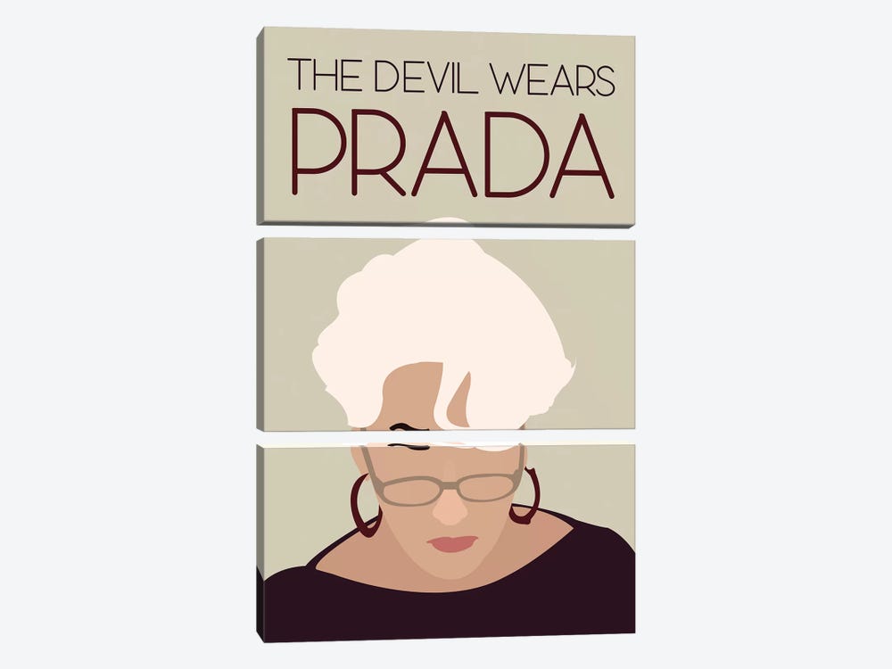 Devil Wears Prada Minimalist Poster by Popate 3-piece Canvas Wall Art