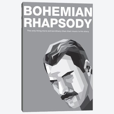 Bohemian Rhapsody Alternative Poster - Freddy Canvas Print #PTE252} by Popate Canvas Art Print