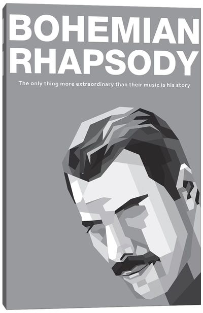 Bohemian Rhapsody Alternative Poster - Freddy Canvas Art Print - Oscar Winners & Nominees