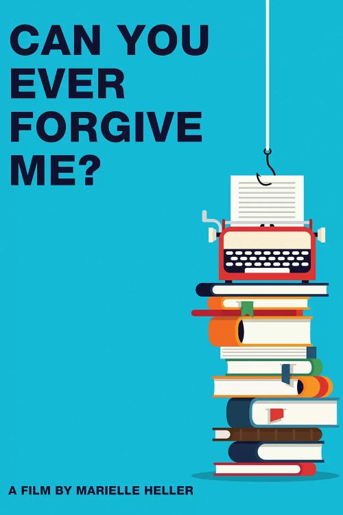 Can You Ever Forgive Me Minimalist Poster Color