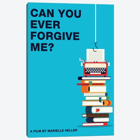 Can You Ever Forgive Me Minimalist Poster Color Canvas Print #PTE254} by Popate Canvas Wall Art