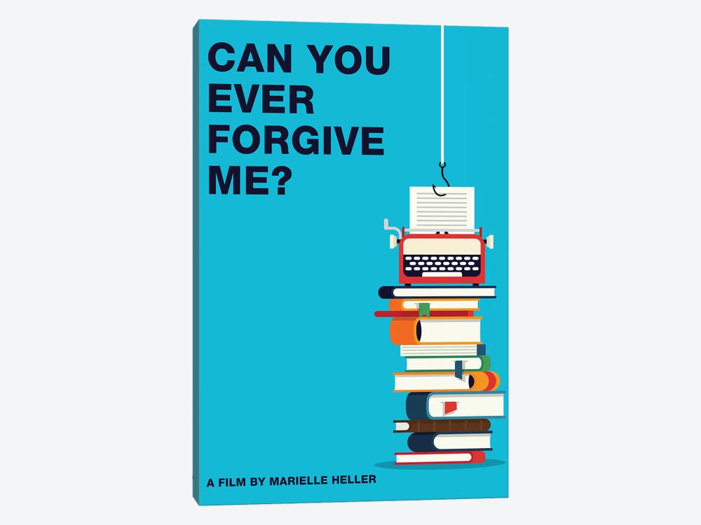 Can You Ever Forgive Me Minimalist Poster Color by Popate 1-piece Canvas Art